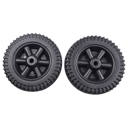 Lierteer 2Pcs/Set Grill Wheels Replacement Parts 170/177mm 7 Inch BBQ Grill Wheel Barbecue Grills Kitchen Garden Plastic Black.