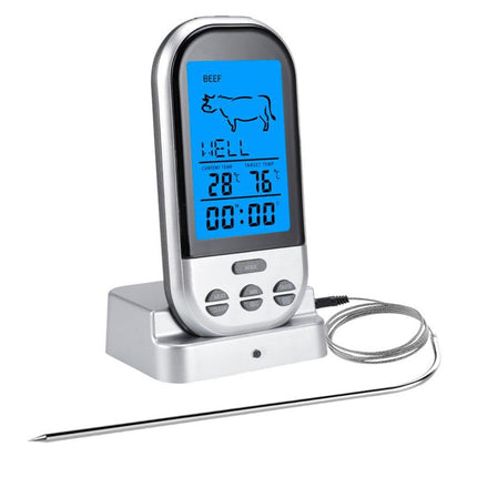 Arkzeo 1* Wireless Grilling Thermometer Food Meat Oven Bbq Thermometer Digital Wireless Remote Probe Cooking Set Grill For Cooking.