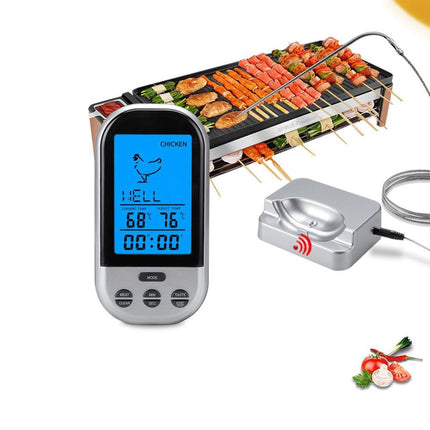 Arkzeo 1* Wireless Grilling Thermometer Food Meat Oven Bbq Thermometer Digital Wireless Remote Probe Cooking Set Grill For Cooking.