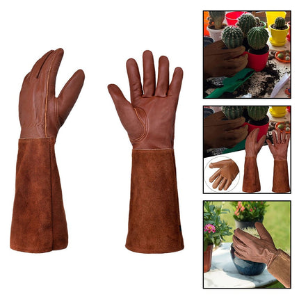 Rose Pruning Thorn-Proof Gardening Gloves with Forearm Protection for Men and Wo X L.