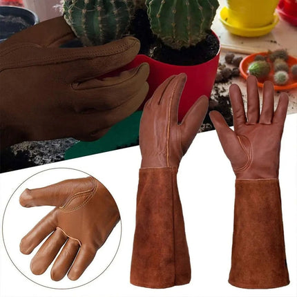 Rose Pruning Thorn-Proof Gardening Gloves with Forearm Protection for Men and Wo XL.