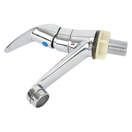 Arkzeo Chrome Basin Faucet Cold Sink Water Basin Tap Single Handle Faucet Tap Deck Mounted for Bathroom Kitchen Replacement.