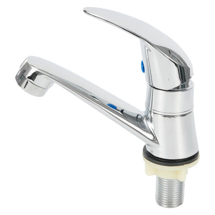 Arkzeo Chrome Basin Faucet Cold Sink Water Basin Tap Single Handle Faucet Tap Deck Mounted for Bathroom Kitchen Replacement.