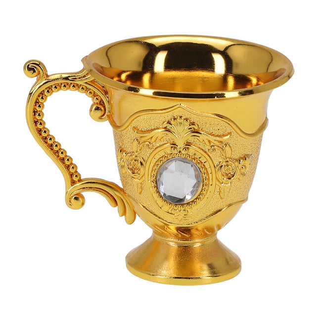 Decorative Tea Cup European Style Coffee Mug Metal Wine Drinking Cups Bar Party Gold YIWEI.