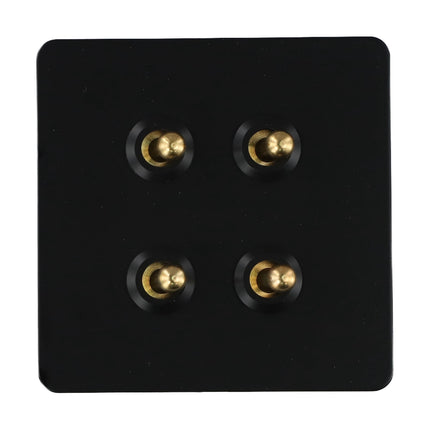 86 Type Stainless Steel Panel Wall Toggle Light Switch Brass Rod 1Way 2Way 2 Gang Smile Home 4 Gang.