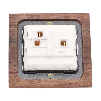 Toggle Light Rocker Switch 1/2 Way Retro Walnut Wood Plate Brass Lever 1 Gang Smile Home 1 Gang.