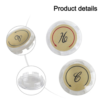 8Pcs Faucet Index Buttons Hot And Cold Sink Shower Knobs Handle Sign Stickers Smile Home.
