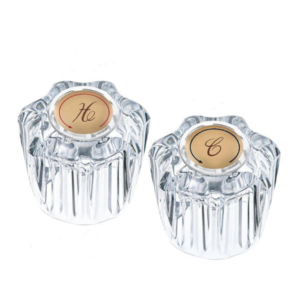 8Pcs Faucet Index Buttons Hot And Cold Sink Shower Knobs Handle Sign Stickers Smile Home.