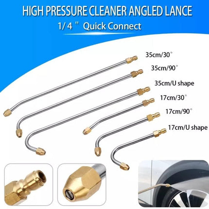 30° /90° /U-Shape Pressure Car Washer Angled Lance Extension Spray Wand Nozzle 17Cm-90 Smile Home 17Cm-90.