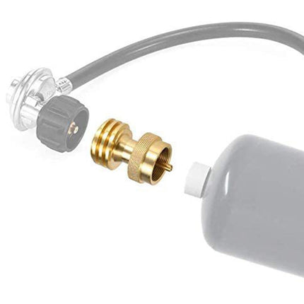 Solid Brass Steak Saver Propane Tank Adapter 1lb to 20lb Grill Bottle Converter Smile Home.