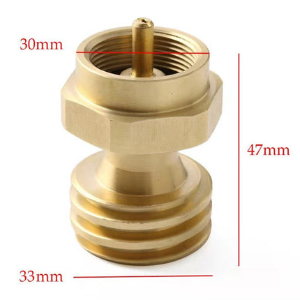 Solid Brass Steak Saver Propane Tank Adapter 1lb to 20lb Grill Bottle Converter Smile Home.