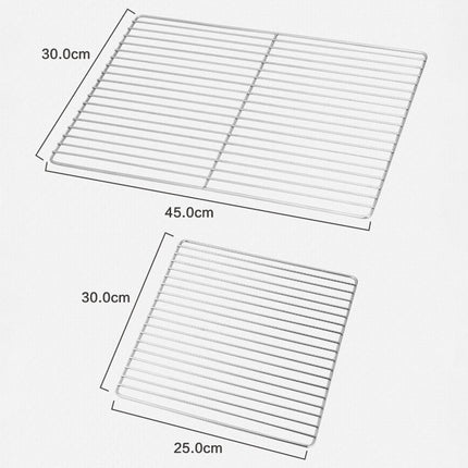 BBQ Grill Stainless Steel Mesh,Suitable for Camping BBQ (2 Size) Bar 30*25 Smile Home Bar 30*45.