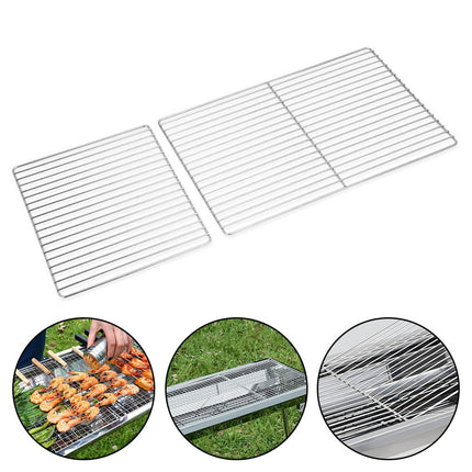 BBQ Grill Stainless Steel Mesh,Suitable for Camping BBQ (2 Size) Bar 30*25 Smile Home Bar 30*45.