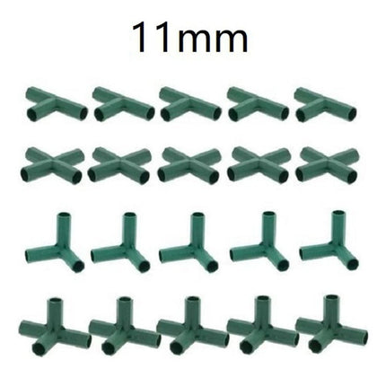 11mm Gardening Frame Connectors - Heavy Duty Greenhouse Support & Frame! Mix Smile Home B.