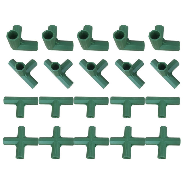 11mm Gardening Frame Connectors - Heavy Duty Greenhouse Support & Frame! Mix Smile Home Mix.