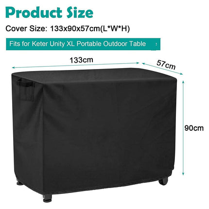 Waterproof Outdoor Prep Movable Dining Cart Pizza Oven Patio Grill Table Cover 104*61*81Cm Smile Home 133*57*90Cm.