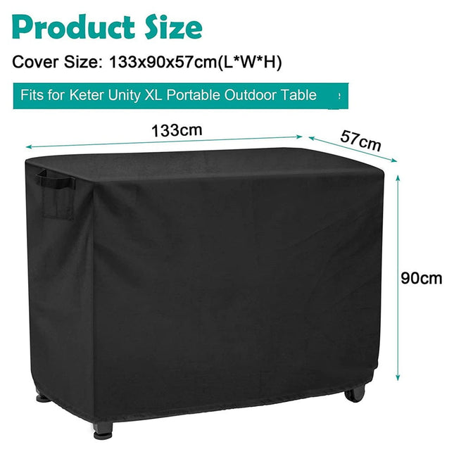 Waterproof Outdoor Prep Movable Dining Cart Pizza Oven Patio Grill Table Cover 104*61*81Cm Smile Home 133*57*90Cm.