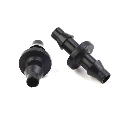 New 100Pc 1/4 Barbed Connector Double Way For 4/7Mm Garden Drip Irrigation Hose Smile Home.