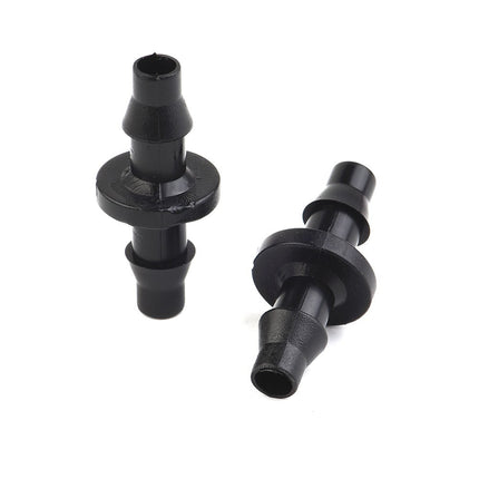 New 100Pc 1/4 Barbed Connector Double Way For 4/7Mm Garden Drip Irrigation Hose Smile Home.