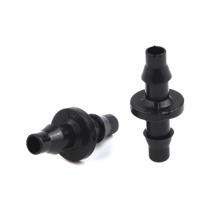 New 100Pc 1/4 Barbed Connector Double Way For 4/7Mm Garden Drip Irrigation Hose Smile Home.