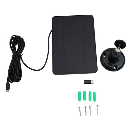 Solar Panel for Blink Camera: 4W Outdoor Solar Charger with 9.84ft Cable! C Black Smile Home C Black.