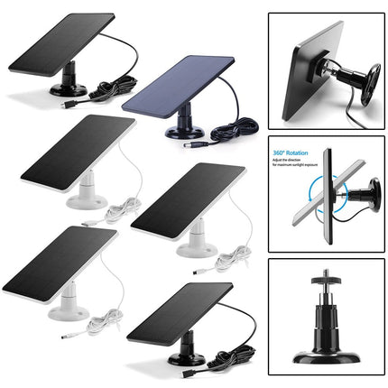 Solar Panel for Blink Camera: 4W Outdoor Solar Charger with 9.84ft Cable! C Black Smile Home C White.