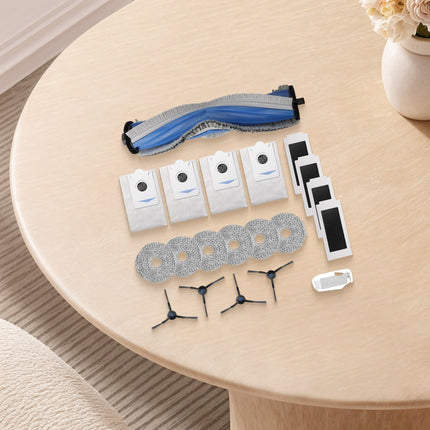 Ecovacs T30S T30S Pro Robot Vacuum Cleaner Replacement Parts Kit With Side Brush Filter Mop Cloth Dust Bag For Home Cleaning Accessories.