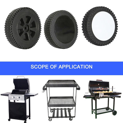 2Pcs Grill Wheel 6 Inch Bbq Grill Wheel Plastic Grill Wheel Replacement 5.98 X 1.57 X 0.41 Diameter Outdoor Cooking Parts C.