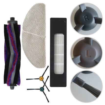 Eureka Ner800 Robot Vacuum Replacement Parts Kit With Main Brush Side Brushes Filters And Mop Cloths For Eureka Vacuum Cleaner Accessories B.