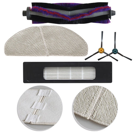 Eureka Ner800 Robot Vacuum Replacement Parts Kit With Main Brush Side Brushes Filters And Mop Cloths For Eureka Vacuum Cleaner Accessories B.