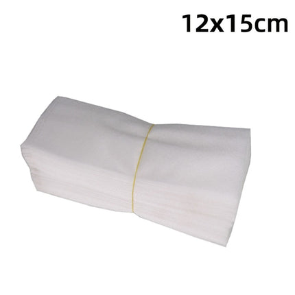 100Pcs White Non-Woven Fabric Plant Grow Bags For Seedlings Flowers Vegetables - Biodegradable Nursery Pots In 6 Sizes From 10X12Cm To 24X27Cm - Breathable Garden Planting Containers 12X15Cm Folding.