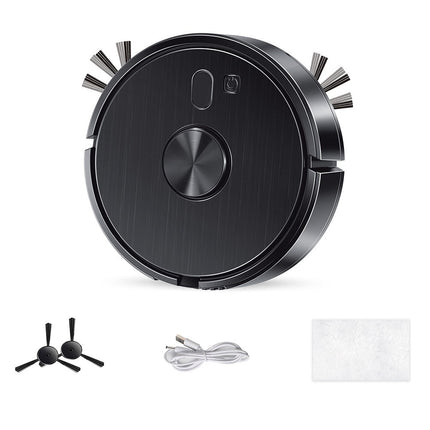 Smart Robot Vacuum Cleaner With Self-Charging App Control Multiple Cleaning Modes For Home Floors White Or Black Black black.