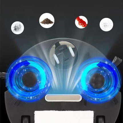 Smart Robot Vacuum Cleaner With Self-Charging App Control Multiple Cleaning Modes For Home Floors White Or Black Black black.