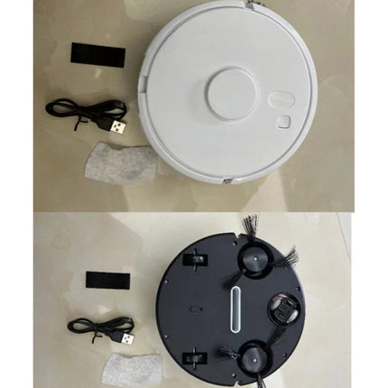 Smart Robot Vacuum Cleaner With Self-Charging App Control Multiple Cleaning Modes For Home Floors White Or Black Black black.