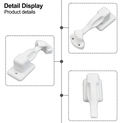 Nylon Rv Cabinet Latch Lock For Camper Trailer Boat Easy Install Secure Door Catch Holder White Black Travel Accessory Construction White.