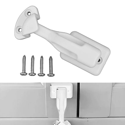 Nylon Rv Cabinet Latch Lock For Camper Trailer Boat Easy Install Secure Door Catch Holder White Black Travel Accessory Construction White.