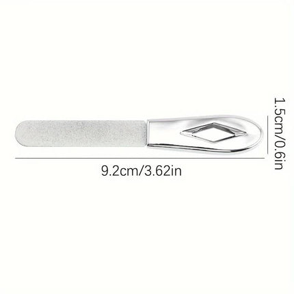 2-in-1 Stainless Steel Nail and Tooth File Set - Double-Sided Polishing Tool with Diamond Polishing Strips and Multi-Purpose Fine Grinding Tool, 2-Pack.
