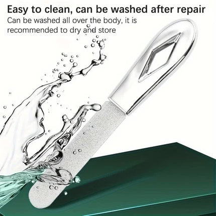 2-in-1 Stainless Steel Nail and Tooth File Set - Double-Sided Polishing Tool with Diamond Polishing Strips and Multi-Purpose Fine Grinding Tool, 2-Pack.