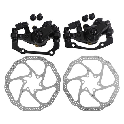 BAMILL 51mm Brake Caliper 160MM Brake System Easy Installation Excellent Heat Dissipation Lightweight Design For Folding Bikes black front+rear+2xdisc front+rear black.