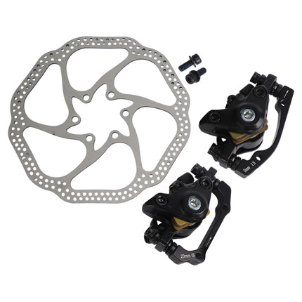 BAMILL 51mm Brake Caliper 160MM Brake System Easy Installation Excellent Heat Dissipation Lightweight Design For Folding Bikes black front+rear+2xdisc black.