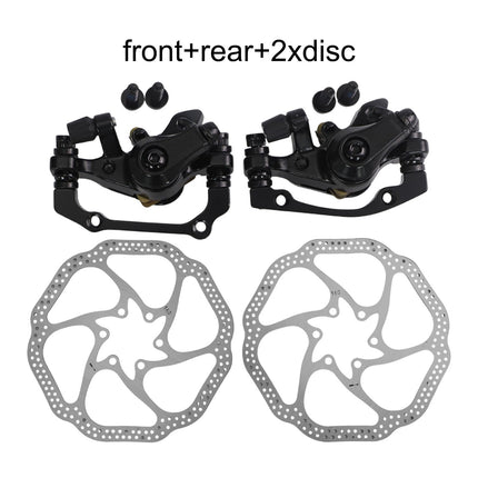 BAMILL 51mm Brake Caliper 160MM Brake System Easy Installation Excellent Heat Dissipation Lightweight Design For Folding Bikes black front+rear+2xdisc black.