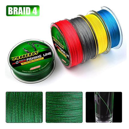 Fankenuo Outdoor Fishing Line, 5 Colors, Strong And For Durable 3.0/35LB Green 1.0/15LB Red.