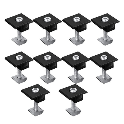 Solar Panel Adjustable Bracket Clamp Wide Photovoltaic Support Fixing PV End Clamps Mounting 30mm/35mm 10X 35mm Medium clamp.