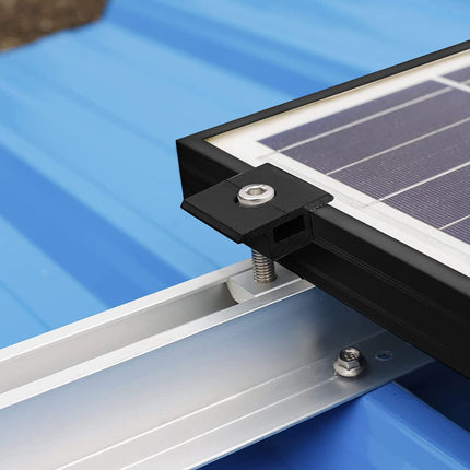 Solar Panel Adjustable Bracket Clamp Wide Photovoltaic Support Fixing PV End Clamps Mounting 30mm/35mm 10X 35mm Medium clamp.