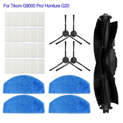 Main Roller Brush For Tikom G8000 Pro/Honiture G20 Vacuum Cleaner Accessories Roller Side Brush Filter Mop Cloths Sweeper Part E.