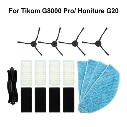 Main Roller Brush For Tikom G8000 Pro/Honiture G20 Vacuum Cleaner Accessories Roller Side Brush Filter Mop Cloths Sweeper Part E.