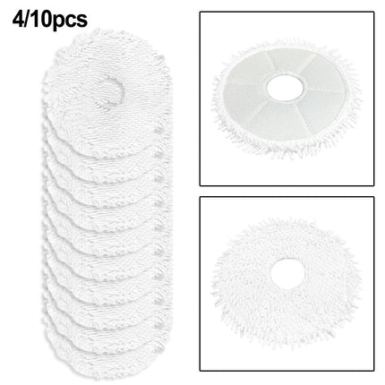 4/10 Packs Mop Cloth Kits For Midea V12 Vacuum Cleaner Replacement Spare Parts Accessories Mop Cloth Rags Sweeper Cleaning Tools 10 PACK.