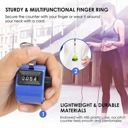 Ergonomic Hand Counter Device for Accurate Counting in Events and Stores white Rosy.