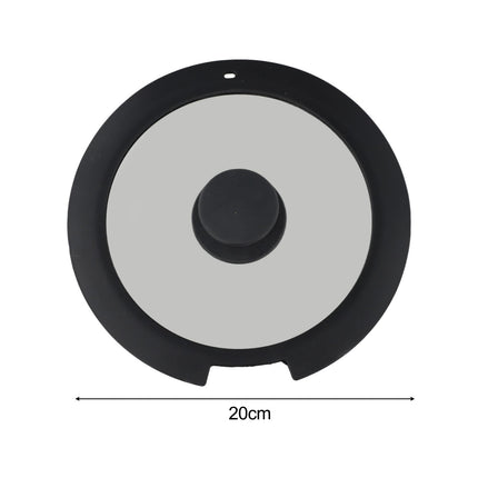 Sleek Black White Silicone Lids Available in Size Range of 18cm to 26cm B 20CM A 20CM.