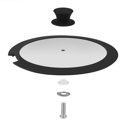 Sleek Black White Silicone Lids Available in Size Range of 18cm to 26cm B 20CM.